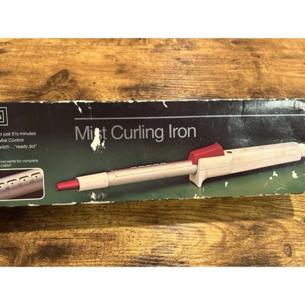 Sears Misting CURLING IRON in original box‎ Hair Styling Light Weight End Tip